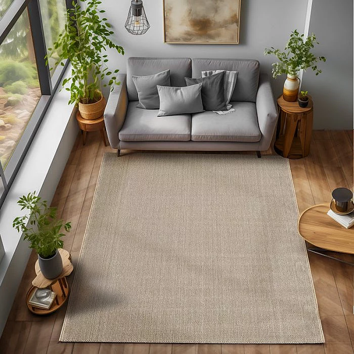 Kusový koberec Loom 4300 beige - Kruh 160 cm průměr