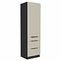 Vysoká skříňka, cashmere/černá, ARAKA 60 DKS-210 3S1F