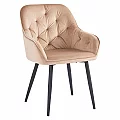 Designové křeslo, světle hnědá Velvet látka, VERIO