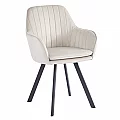 Designové křeslo, béžovošedá Velvet látka, AURIL