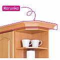Koruna/ozdobná lišta ke kuchyňské lince LORA NEW MDF KLASIK