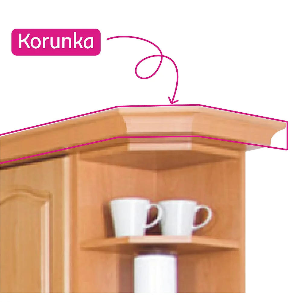 Koruna/ozdobná lišta ke kuchyňské lince LORA NEW MDF KLASIK