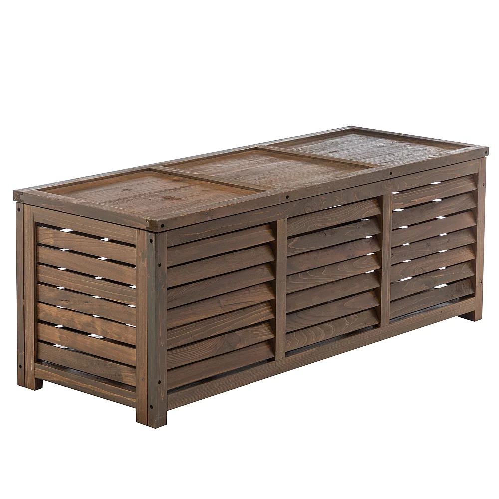 Zahradní úložný box, hnědá, LADAM