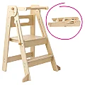 Montessori skládací učící věž, přírodní, URIAN
