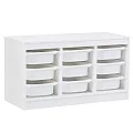 Organizér s úložnými boxy, bílá, TRIMAL