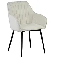 Designové křeslo, krémová/černá, VAJRO
