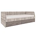 Postel 2S, 90x200, kaštan nairobi/onyx, JESI NEW
