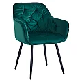 Designové křeslo, zelená Velvet  látka, FEDRIS NEW