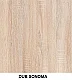 Postel RANGO (R) 90cm, s matrací, s roštem a s úložným prostorem, 16 mm lamino dub sonoma