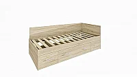 Postel RANGO (R) 90cm, s roštem a s úložným prostorem, 16 mm lamino dub sonoma