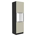 Vysoká skříňka na troubu, kašmír/černá, ARAKA 60 DP-210 2F