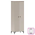 Skříň, šedohnědá Taupe/dub silverjack, DOMCA 2D