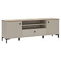 TV stolek, šedohnědá Taupe/dub silverjack, DOMCA 2D1S