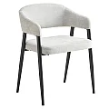 Designové jídelní křeslo, světle šedá/černá, NIZAR TYP 2