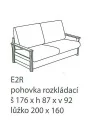 EVA E2R pohovka rozkládací v látce č. III