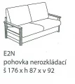 EVA E2 pohovka nerozkládací v látce č. III