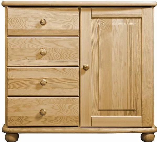 NATURA 03 - jednodveřová komoda se čtyřmi zásuvkami