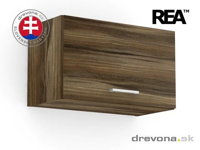 REA ALFA  - KHV-60-36 horní výklopná skříňka 60 cm (plná, prosklená, hliníková dvířka) 