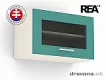 REA ALFA  - KHV-60-36 horní výklopná skříňka 60 cm (plná, prosklená, hliníková dvířka) 