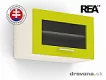 REA ALFA  - KHV-60-36 horní výklopná skříňka 60 cm (plná, prosklená, hliníková dvířka) 