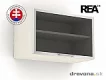 REA ALFA  - KHV-60-36 horní výklopná skříňka 60 cm (plná, prosklená, hliníková dvířka) 