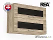 REA ALFA  - horní skříňka prosklená nebo plná - 2x výklop KHV-80-57