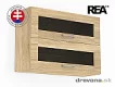 REA ALFA  - horní skříňka prosklená nebo plná - 2x výklop KHV-80-57