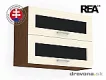 REA ALFA  - horní skříňka prosklená nebo plná - 2x výklop KHV-80-57
