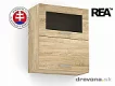 REA ALFA - KHV-60-72 horní skříňka výklopná (prosklená, plná, hliníková dvířka) - 60 cm KHV-60-72