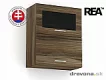 REA ALFA - KHV-60-72 horní skříňka výklopná (prosklená, plná, hliníková dvířka) - 60 cm KHV-60-72