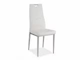 SI-713 - elegantní jídelní židle s chromovým prvkem v opěradle -> bílá