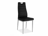 SI-713 - elegantní jídelní židle s chromovým prvkem v opěradle -> černá