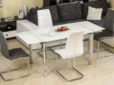 SI-927 - elegantní rozkládací jídelní stůl -> bílá
