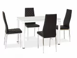 SI-934 - jednoduchý elegantní pevný jídelní stůl -> bílá