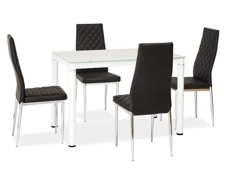 SI-934 - jednoduchý elegantní pevný jídelní stůl -> bílá
