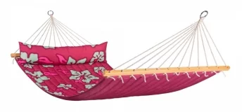Houpací síť s tyčemi HAWAII HQR 11-24 - double - Hibiscus