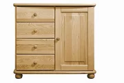 Komoda K03 classic borovice masiv hloubka 42 cm