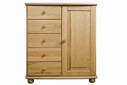 Komoda K07 classic borovice masiv hloubka 42 cm