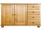 Komoda K15 classic borovice masiv hloubka 42 cm
