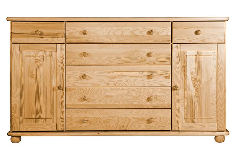 Komoda K28 classic borovice masiv výška 91cm