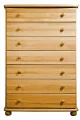 Komoda K34 classic borovice masiv výška 125cm