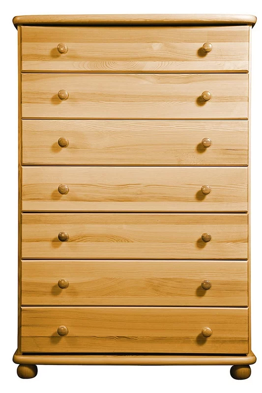 Komoda K34 classic borovice masiv výška 125cm
