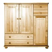 Komoda K47 classic borovice masiv výška 125cm