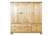 Komoda K48 classic borovice masiv výška 125cm
