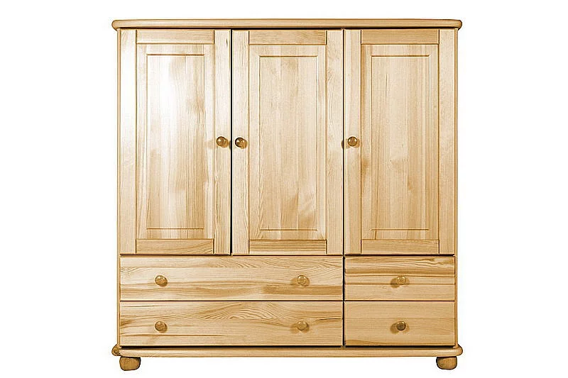 Komoda K48 classic borovice masiv výška 125cm