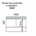 AVA FAMM: 3OAF - rozkládací trojsed bez područek