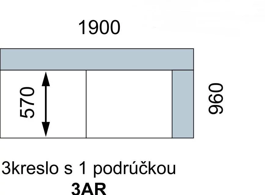 AVA FAMM: 3AR - trojsed s područkou PRAVÝ