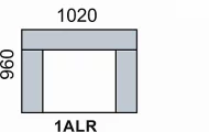 AVA TEMPO: 1ALR jednosed-křeslo s područkami