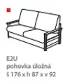 EVA E2U pohovka s úložným prostorem v látce č. III