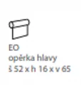 EVA E-O opěrka hlavy v látce č. III